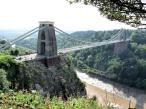 View of Brunel's Clifton Suspension Bridge from slightly above - Clifton, Bristol.